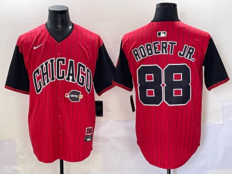 Men 2025 Chicago White Sox #88 Robert jr Red Joint Name Nike MLB Jersey style 100